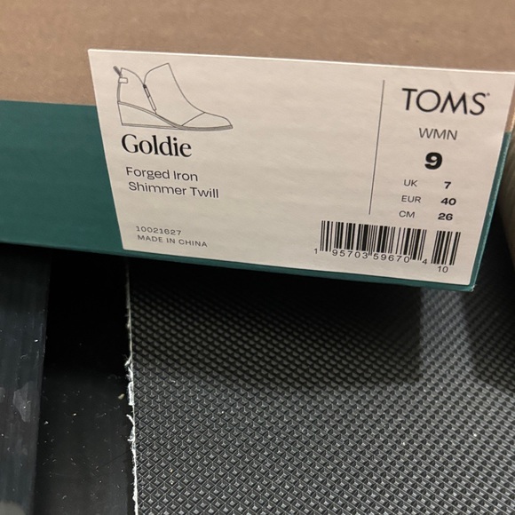 TOMS Women's Charcoal Ankle Booties - Picture 3 of 3